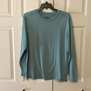 Rail Riders LOA mens long sleeve pullover LG blue activewear